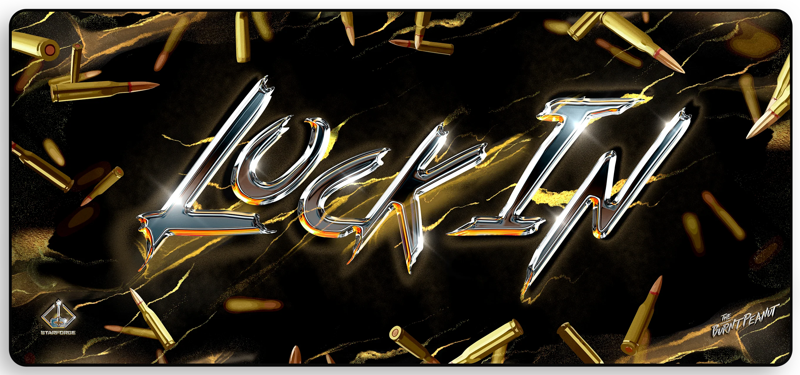 Lock In - Burnt Peanut Desk Mat - Image 2